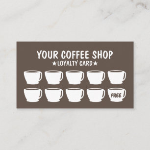 Koffiebankkaarten voor koffie met een logo klantenkaartje