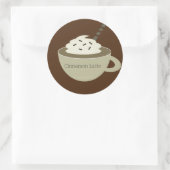 Koffiebar Beker Latte Zakelijk Ronde Sticker (Tas)