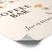 Koffiebar Boho Wildflower Wedding Sign. Poster (Hoek)