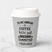 koffiebar grappige woordkunst papieren bekers (Voorkant)