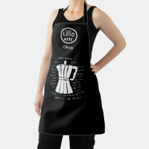 Koffiebar Italiaanse moka pot aangepast logo zwart