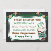 Koffiebar Latte Verjaardagsviering Uitnodigen Kaart (Voorkant)