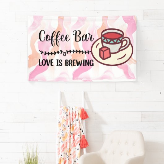 Koffiebar-liefde breekt spandoek (Insitu)