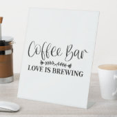 Koffiebar Love is Breaming Reclamebord Met Voetstuk (Insitu)