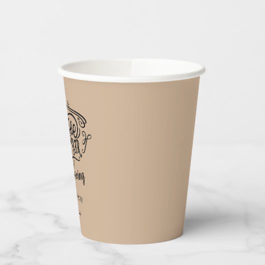 koffiebar - monogram - tactiepompset papieren bekers (Links)