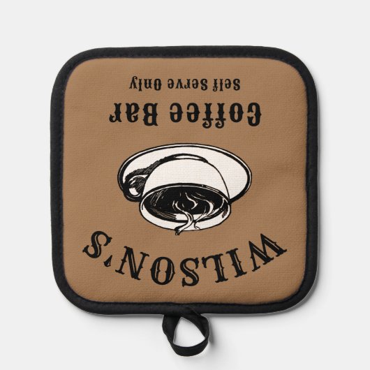  koffiebar Sjabloon Pannenlap (Voorkant)