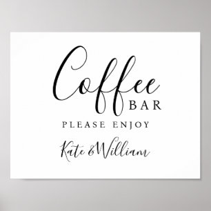 Koffiebar stationsteken poster