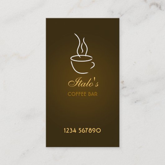 Koffiebar Visitekaartje (Voorkant)