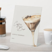 Koffiebar Vrijgezellenfeest Espresso Martini Reclamebord Met Voetstuk (Insitu)