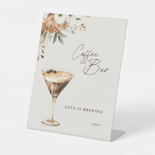 Koffiebar Vrijgezellenfeest Espresso Martini Reclamebord Met Voetstuk