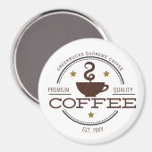 Koffiebedrijf logo magneet (Voorkant / Achterkant)