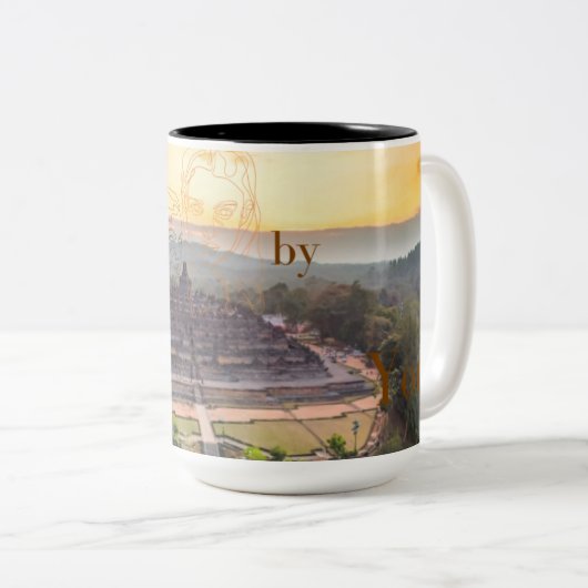 Koffiebeker 400ML zelfdragende Mok Koffie Coffe (Voorkant rechts)