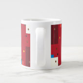 Koffiebeker abstracte mode, POP-ART stijl Grote Koffiekop (Achterkant)