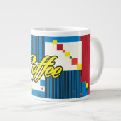 Koffiebeker abstracte mode, POP-ART stijl Grote Koffiekop (Voorkant rechts)