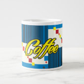 Koffiebeker abstracte mode, POP-ART stijl Grote Koffiekop (Voorkant)