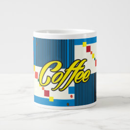 Koffiebeker abstracte mode, POP-ART stijl Grote Koffiekop