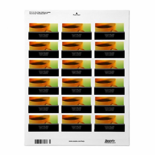 Koffiebeker Adresetiketten Etiket (Full Sheet)