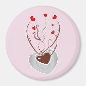 Koffiebeker, Arabische koffie, zwarte koffie, hart Magneet (Voorkant)