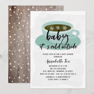 Koffiebeker Baby met koude buitenzijde Baby shower Kaart