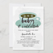 Koffiebeker Baby met koude drive-by Baby shower Kaart (Voorkant)