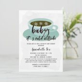 Koffiebeker Baby met koude drive-by Baby shower Kaart (Staand voorkant)
