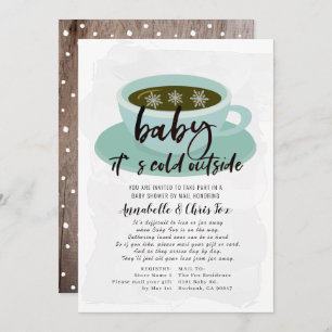 Koffiebeker Baby zijn koude Baby shower per post Kaart