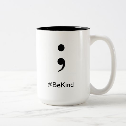 Koffiebeker #BeKindWees aardig Tweekleurige Koffiemok (Rechts)
