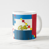 Koffiebeker bezielende Mode Vrouw POP-ART Trendy Grote Koffiekop (Voorkant rechts)