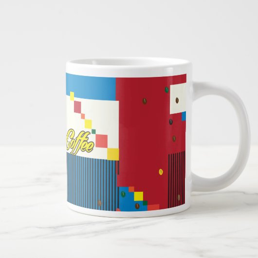 Koffiebeker bezielende Mode Vrouw POP-ART Trendy Grote Koffiekop (Rechts)