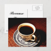Koffiebeker Briefkaart (Voorkant / Achterkant)