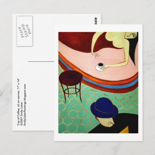 Koffiebeker Briefkaart (Voorkant / Achterkant)