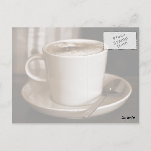 Koffiebeker Briefkaart (Achterkant)