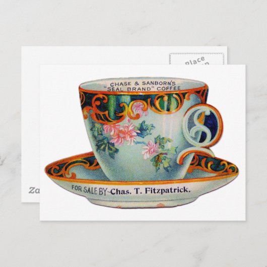  koffiebeker briefkaart (Voorkant / Achterkant)