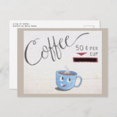 Koffiebeker Briefkaart (Voorkant / Achterkant)