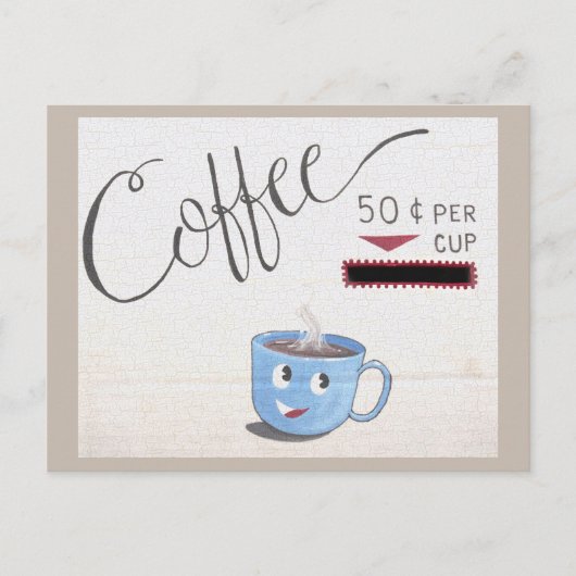 Koffiebeker Briefkaart (Voorkant)