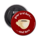 Koffiebeker Button Flesopener (Voorkant)