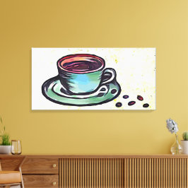 Koffiebeker Canvas Afdruk