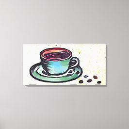 Koffiebeker Canvas Afdruk