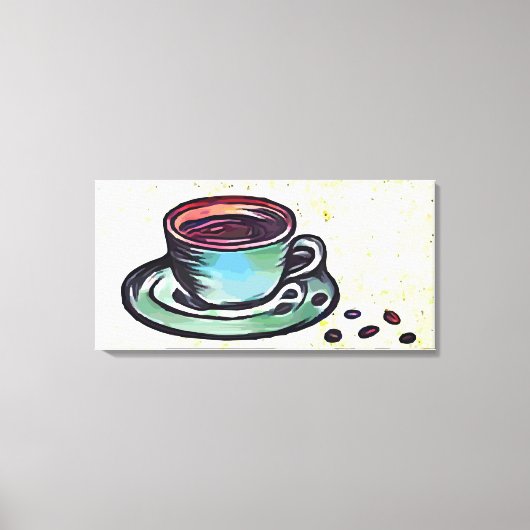 Koffiebeker Canvas Afdruk (Voorkant)