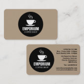 Koffiebeker cirkel - koffie b69f85 visitekaartje (Voorkant / Achterkant)