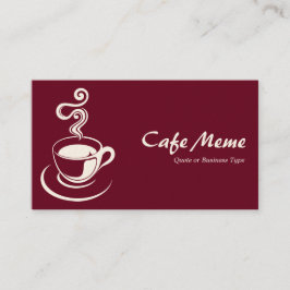 Koffiebeker - Diepe Crimson 65001d (Cream) Visitekaartje
