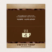 Koffiebeker en bonen | Barista Visitekaartje (Buitenkant ongevouwen)