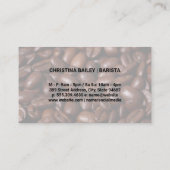 Koffiebeker en bonen | Barista Visitekaartje (Achterkant)