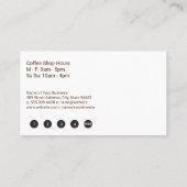 Koffiebeker en bonen | Bovenste Uitzicht Klantenkaartje (Achterkant)