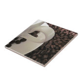 Koffiebeker en bonen tegeltje (Zijkant)