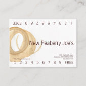 Koffiebeker en gordel met gebit en gebit klantenkaartje (Voorkant)