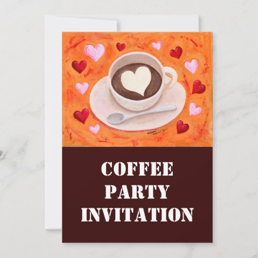 Koffiebeker en hart kaart (Voorkant)