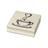 Koffiebeker en hart rubberstempel (Stempel)