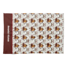 Koffiebeker en keukenhanddoek met patroonpatronen