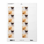 Koffiebeker en koekje etiket (Full Sheet)